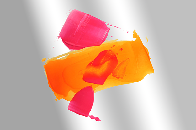 Brush Stroke Pink - Alu Dibond picture