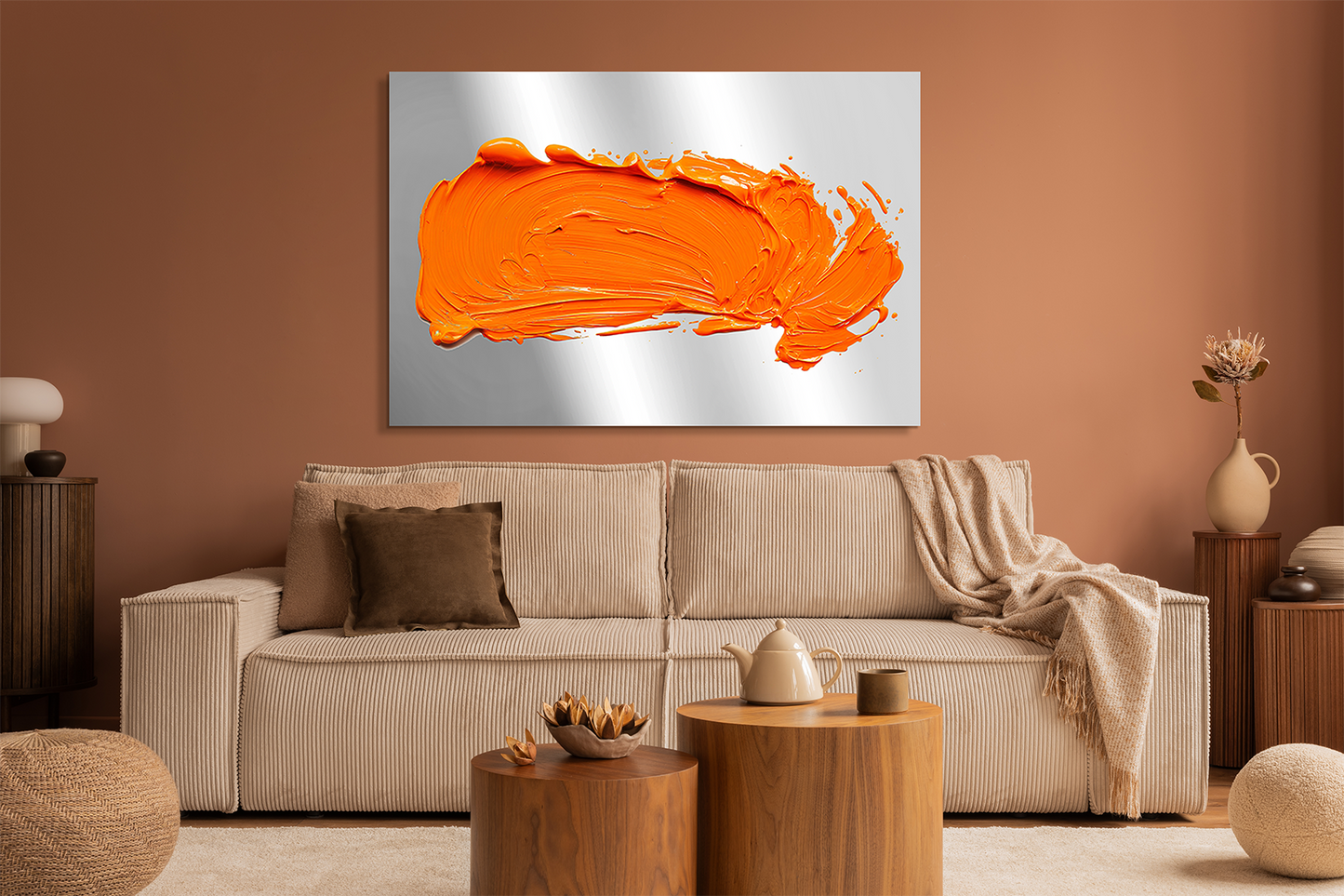Brush Stroke Orange - Alu Dibond picture
