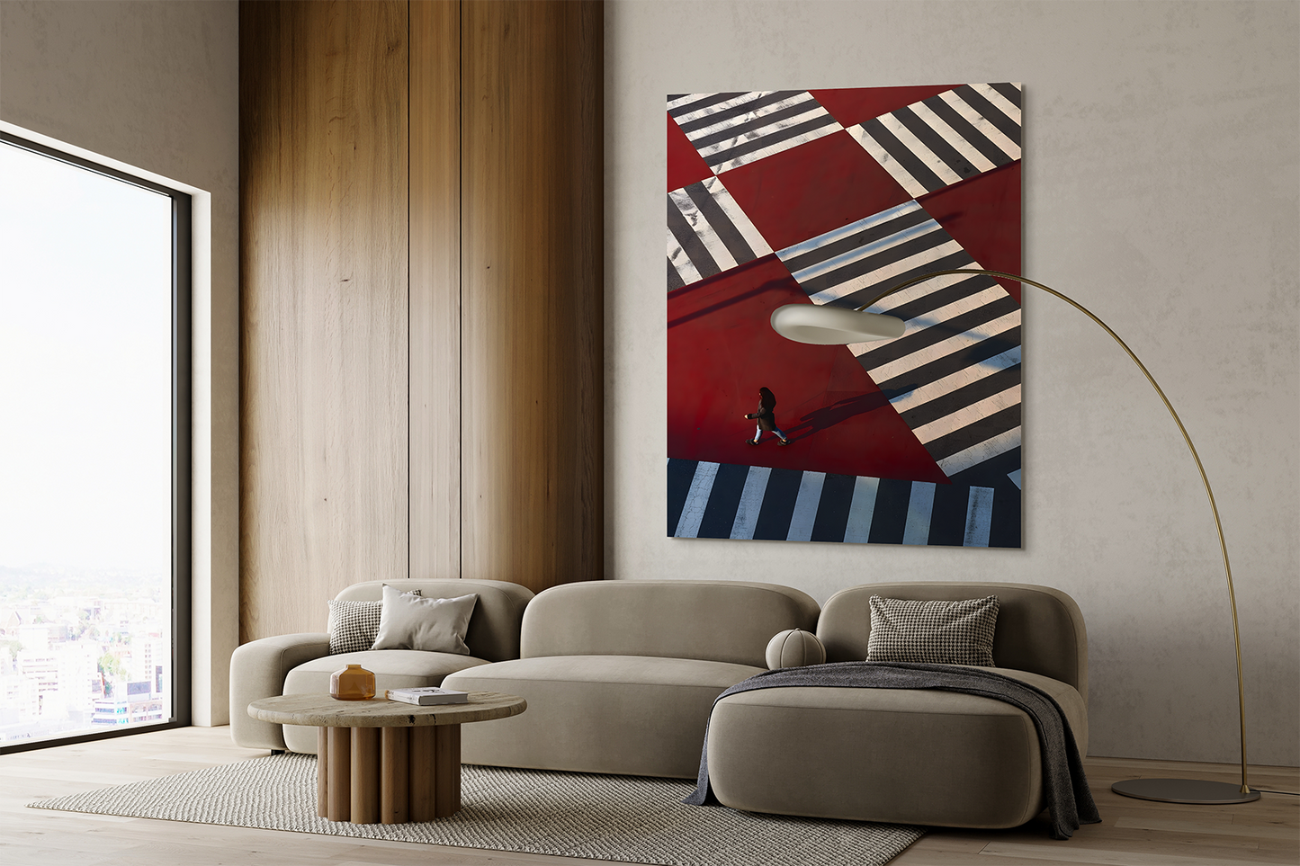 Red Crosswalk - Acrylic glass picture