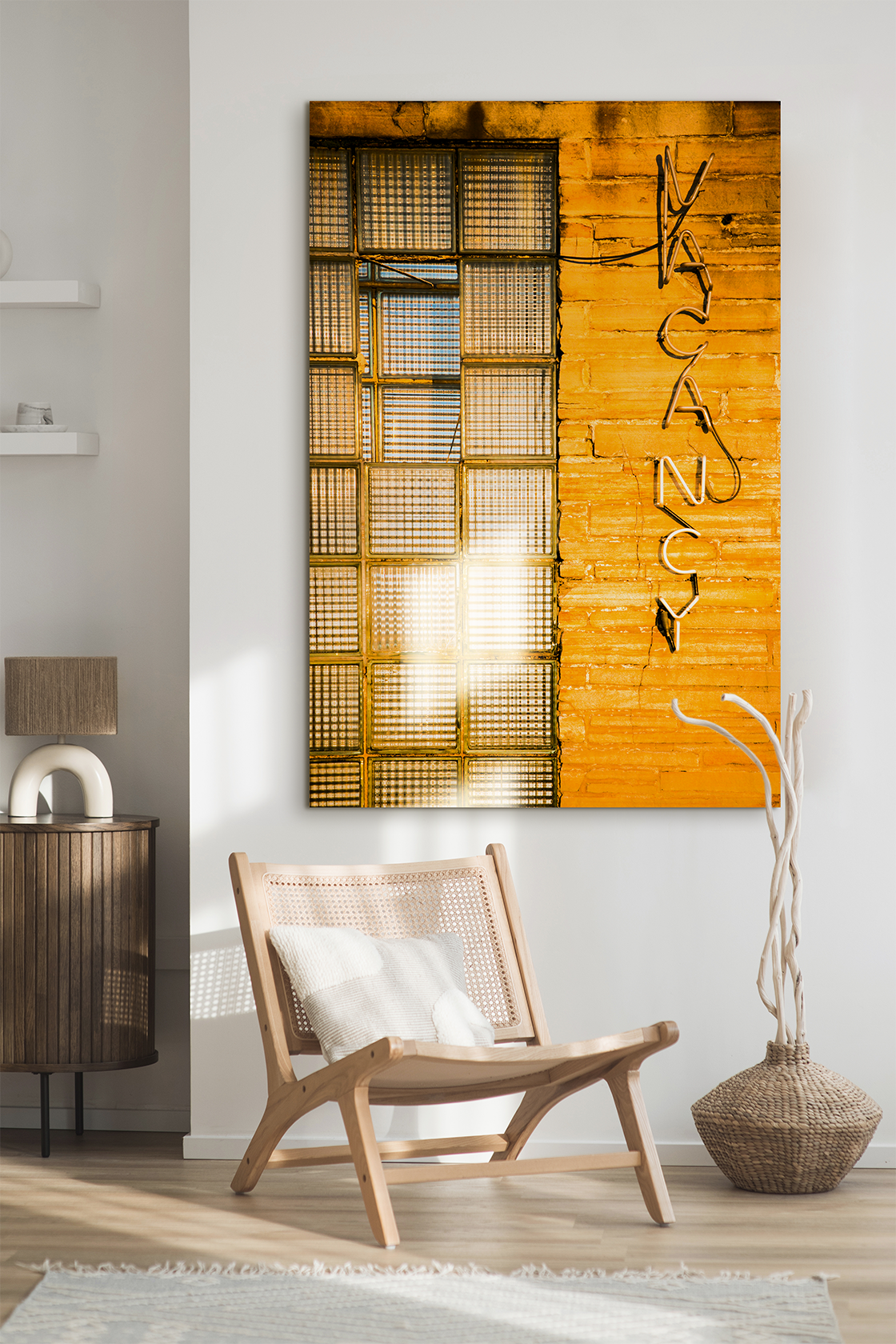 Yellow "Vacancy" Sign - Acrylglasbild