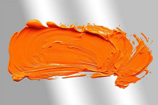 Brush Stroke Orange - Alu Dibond picture