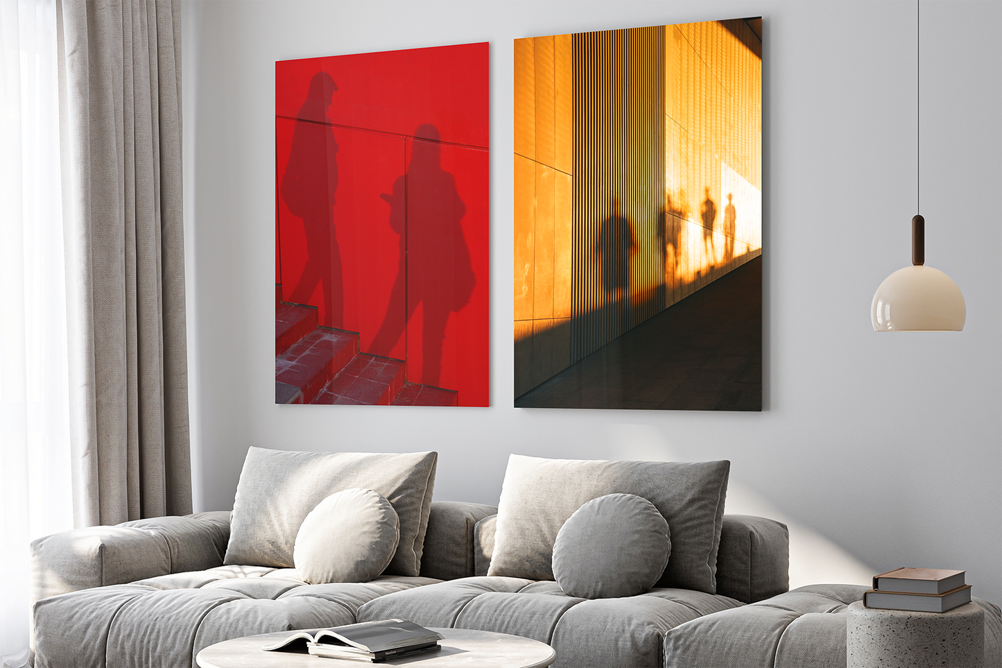 Shadow Red - Acrylglasbild