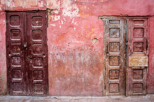 Pink Doors - Acrylic glass picture