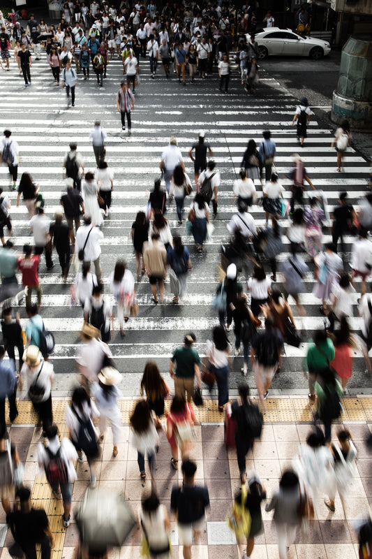 Crowded Crosswalk - Acrylic glass picture